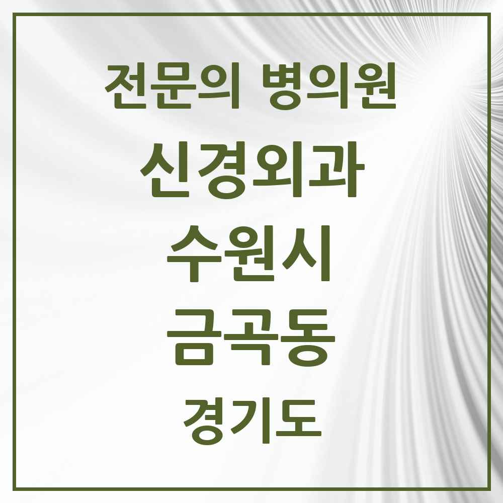 2025 경기도 수원시 금곡동 신경외과 전문의 의원·병원 목록 1곳
