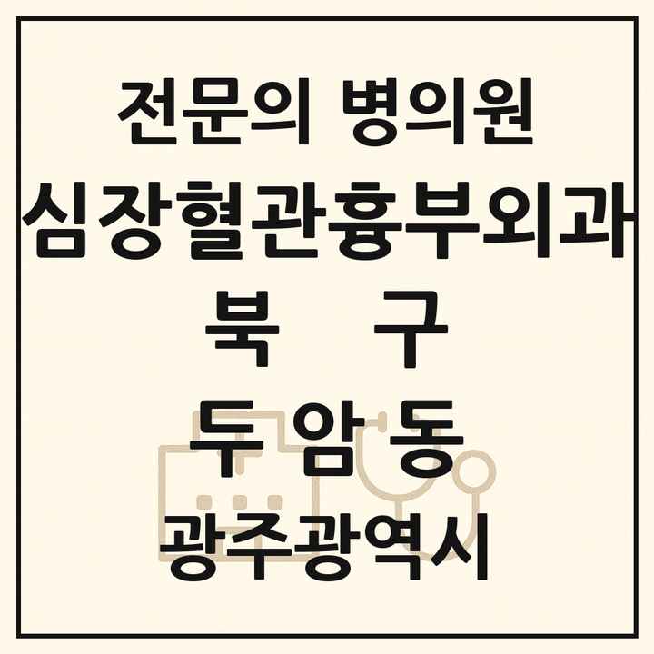 2026 광주광역시 북구 두암동 심장혈관흉부외과 전문의 의원·병원 목록 1곳