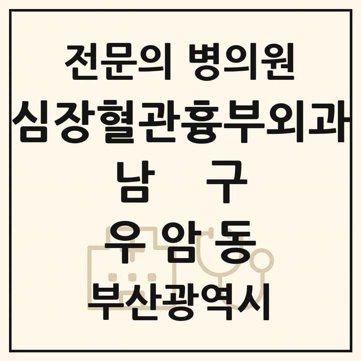 2026 부산광역시 남구 우암동 심장혈관흉부외과 전문의 의원·병원 목록 1곳