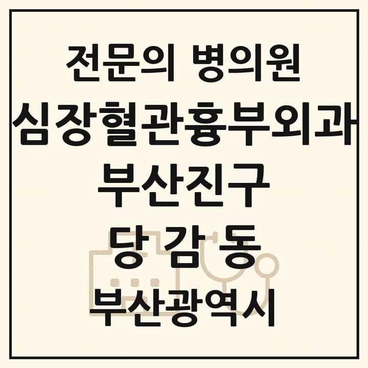 2026 부산광역시 부산진구 당감동 심장혈관흉부외과 전문의 의원·병원 목록 1곳