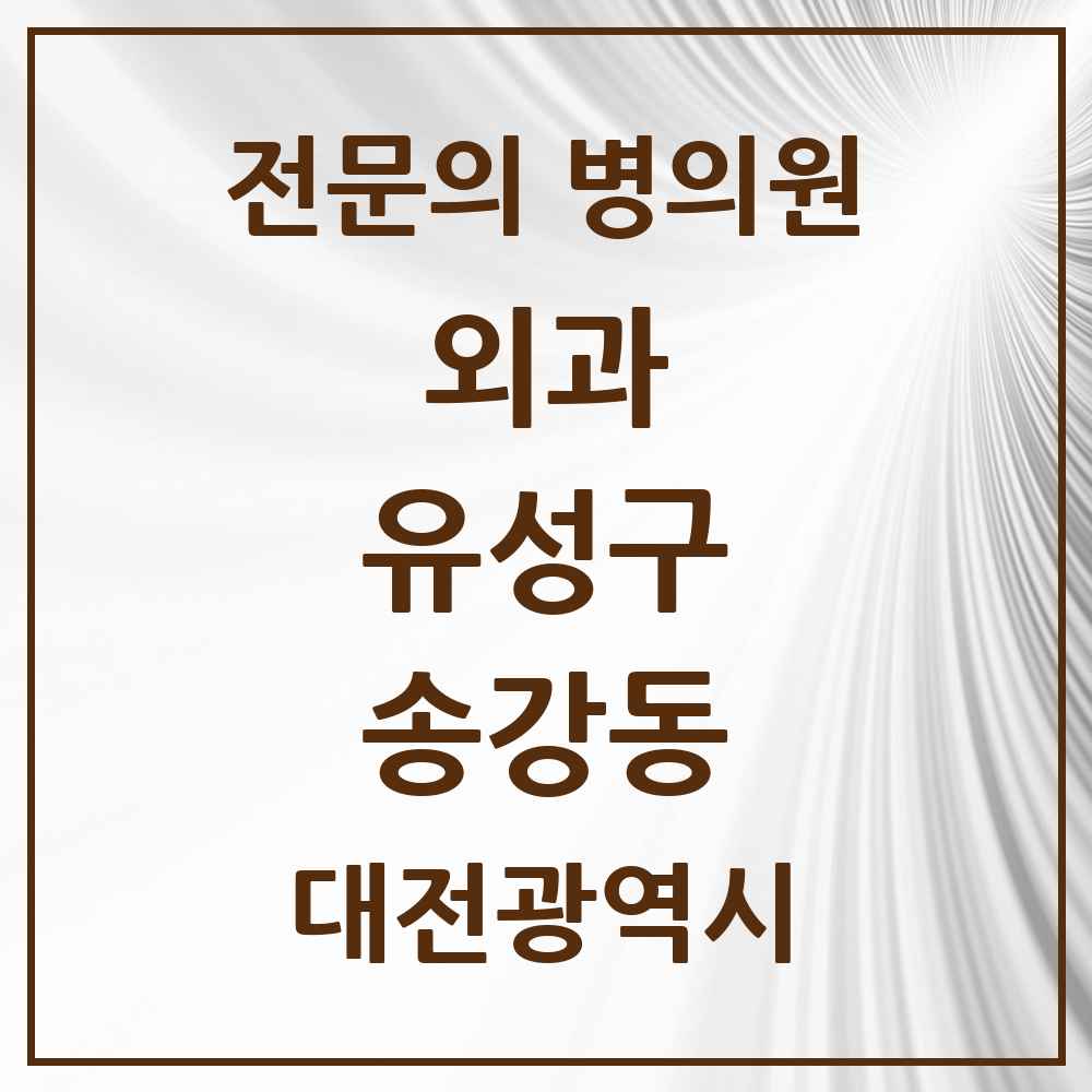 2025 송강동 외과 전문의 의원·병원 모음 2곳 | 대전광역시 유성구 추천 리스트
