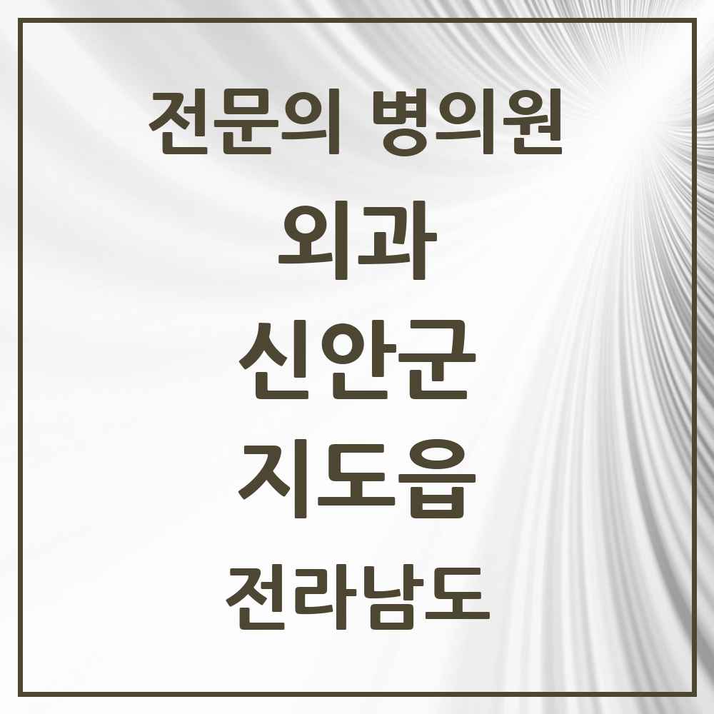 2025 전라남도 신안군 지도읍 외과 전문의 의원·병원 목록 1곳