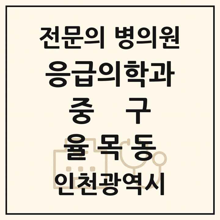 2026 인천광역시 중구 율목동 응급의학과 전문의 의원·병원 목록 1곳