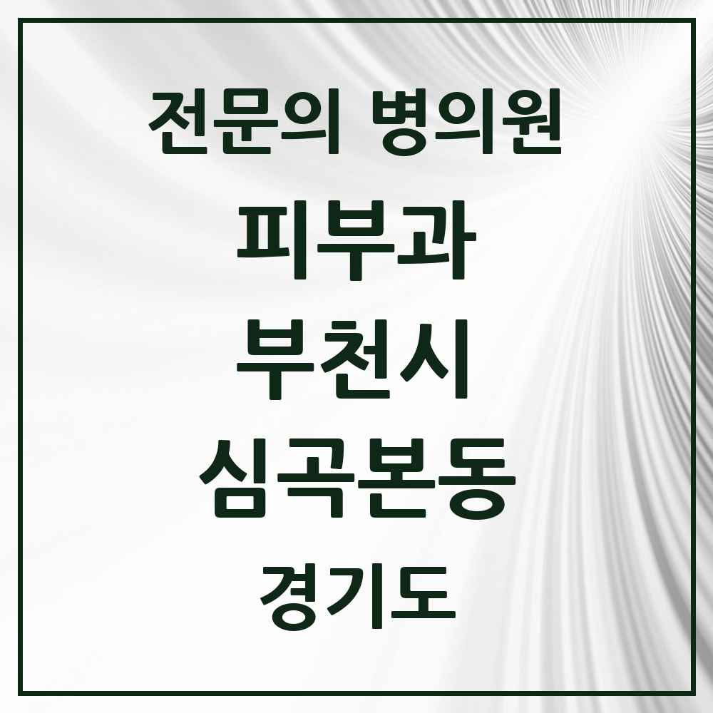 2025 경기도 부천시 심곡본동 피부과 전문의 의원·병원 목록 1곳