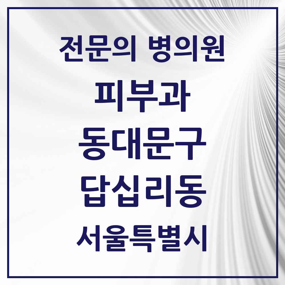 2025 서울특별시 동대문구 답십리동 피부과 전문의 의원·병원 목록 1곳