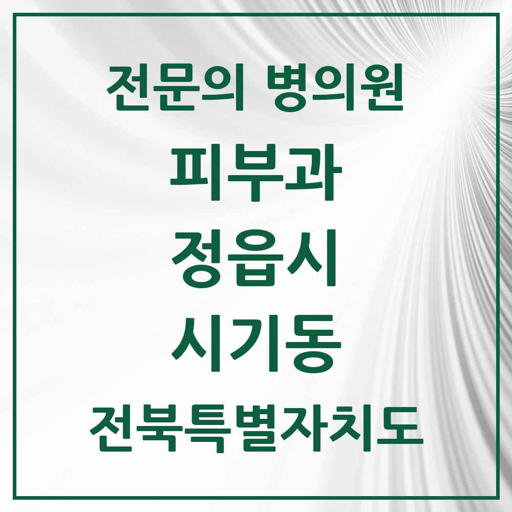 2025 전북특별자치도 정읍시 시기동 피부과 전문의 의원·병원 목록 1곳