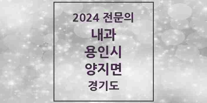 2024 양지면 내과 전문의 의원·병원 모음 1곳 | 경기도 용인시 추천 리스트