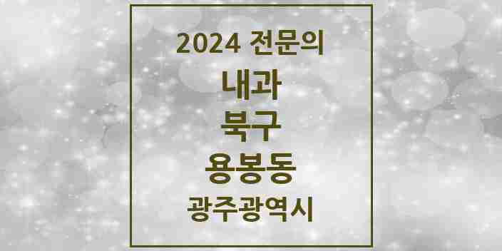 2024 용봉동 내과 전문의 의원·병원 모음 3곳 | 광주광역시 북구 추천 리스트