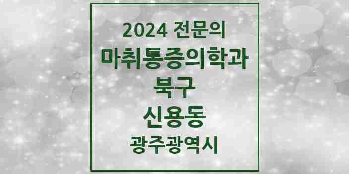 2024 신용동 마취통증의학과 전문의 의원·병원 모음 3곳 | 광주광역시 북구 추천 리스트