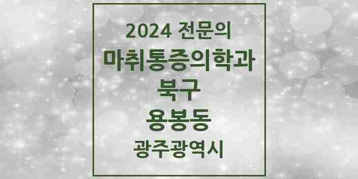 2024 용봉동 마취통증의학과 전문의 의원·병원 모음 2곳 | 광주광역시 북구 추천 리스트