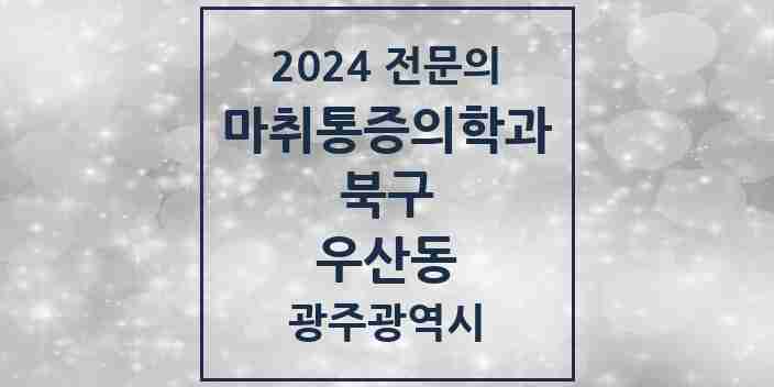 2024 우산동 마취통증의학과 전문의 의원·병원 모음 4곳 | 광주광역시 북구 추천 리스트