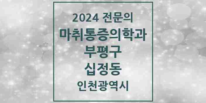 2024 십정동 마취통증의학과 전문의 의원·병원 모음 1곳 | 인천광역시 부평구 추천 리스트