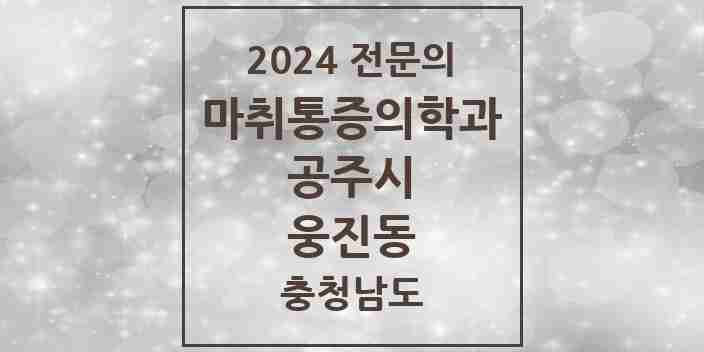 2024 웅진동 마취통증의학과 전문의 의원·병원 모음 | 충청남도 공주시 리스트