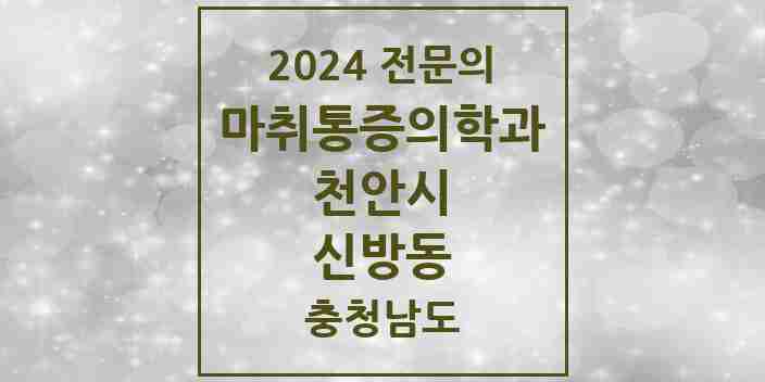 2024 신방동 마취통증의학과 전문의 의원·병원 모음 1곳 | 충청남도 천안시 추천 리스트