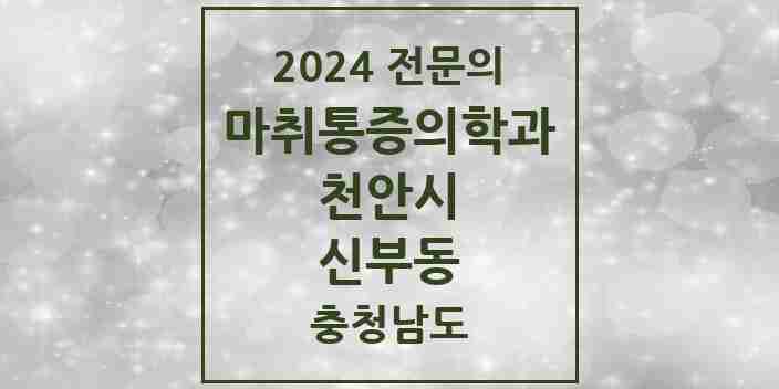 2024 신부동 마취통증의학과 전문의 의원·병원 모음 6곳 | 충청남도 천안시 추천 리스트