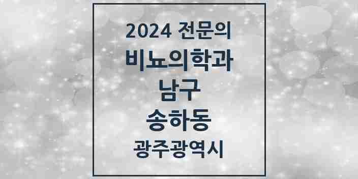 2024 송하동 비뇨의학과(비뇨기과) 전문의 의원·병원 모음 1곳 | 광주광역시 남구 추천 리스트