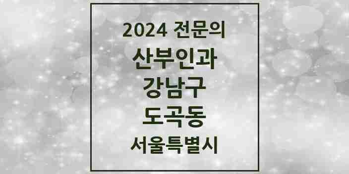 2024 도곡동 산부인과 전문의 의원·병원 모음 8곳 | 서울특별시 강남구 추천 리스트