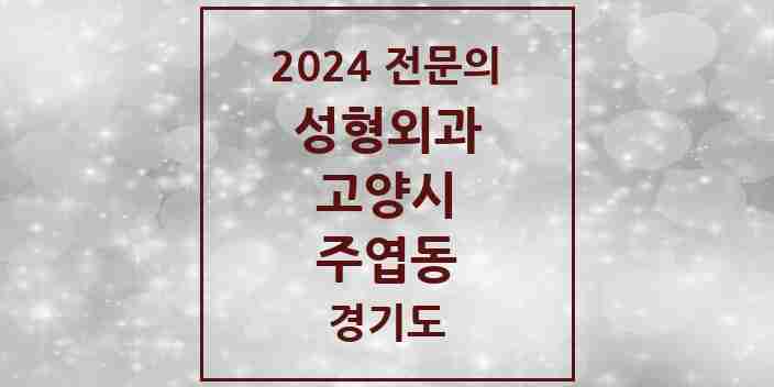 2024 주엽동 성형외과 전문의 의원·병원 모음 2곳 | 경기도 고양시 추천 리스트