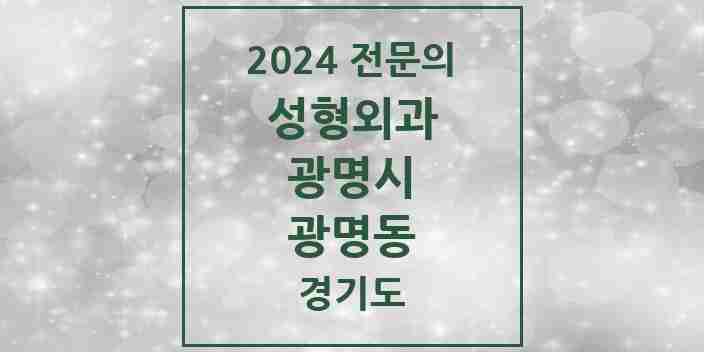 2024 광명동 성형외과 전문의 의원·병원 모음 | 경기도 광명시 리스트