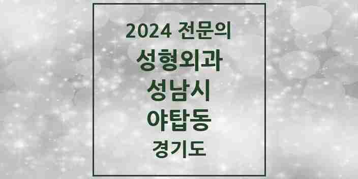 2024 야탑동 성형외과 전문의 의원·병원 모음 | 경기도 성남시 리스트