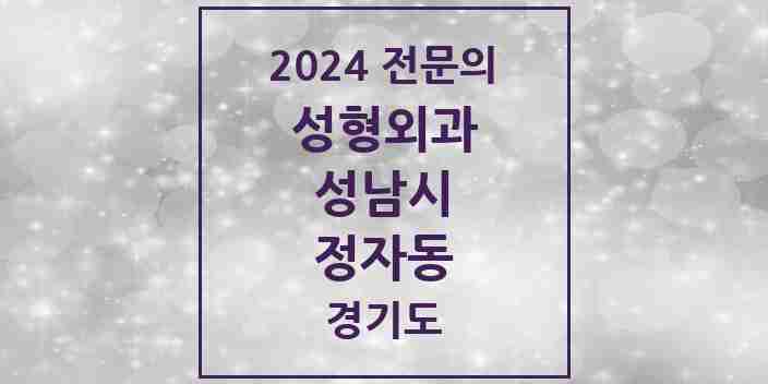 2024 정자동 성형외과 전문의 의원·병원 모음 | 경기도 성남시 리스트