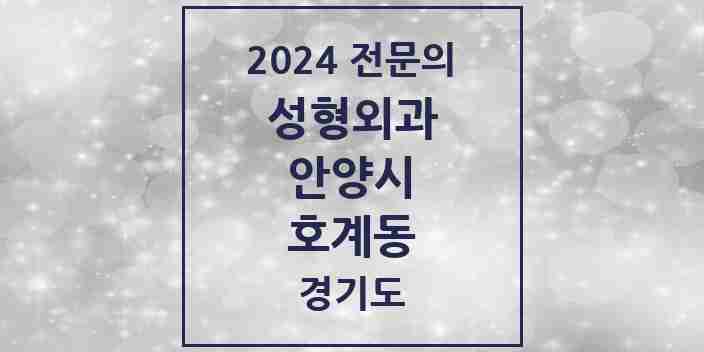 2024 호계동 성형외과 전문의 의원·병원 모음 5곳 | 경기도 안양시 추천 리스트