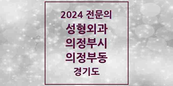 2024 의정부동 성형외과 전문의 의원·병원 모음 6곳 | 경기도 의정부시 추천 리스트