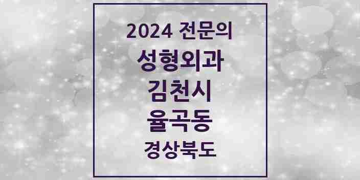 2024 율곡동 성형외과 전문의 의원·병원 모음 | 경상북도 김천시 리스트