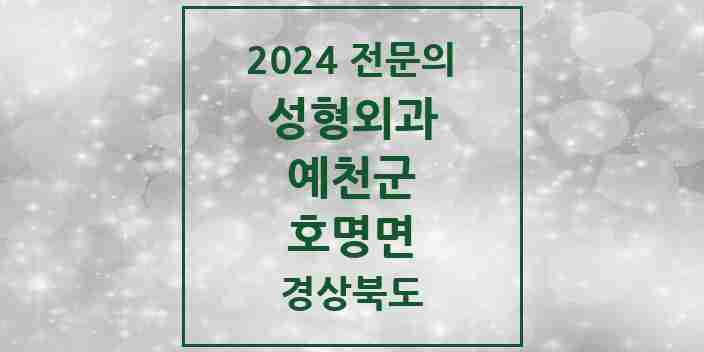 2024 호명면 성형외과 전문의 의원·병원 모음 | 경상북도 예천군 리스트