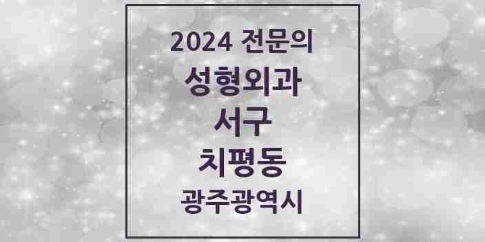 2024 치평동 성형외과 전문의 의원·병원 모음 17곳 | 광주광역시 서구 추천 리스트