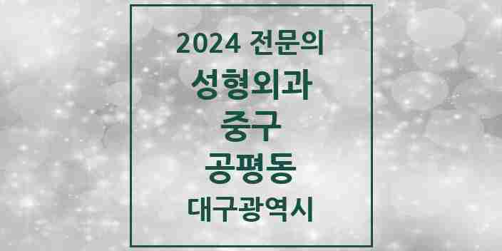 2024 공평동 성형외과 전문의 의원·병원 모음 12곳 | 대구광역시 중구 추천 리스트