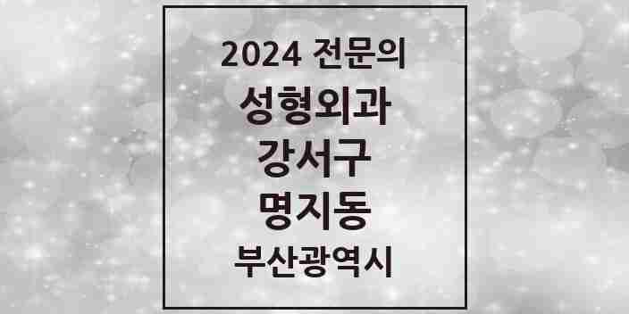 2024 명지동 성형외과 전문의 의원·병원 모음 1곳 | 부산광역시 강서구 추천 리스트