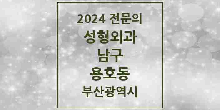 2024 용호동 성형외과 전문의 의원·병원 모음 1곳 | 부산광역시 남구 추천 리스트