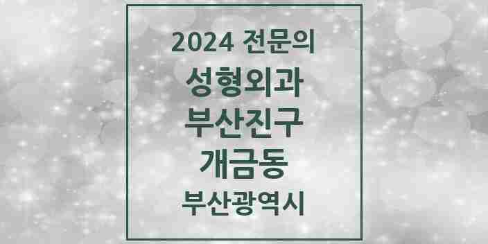 2024 개금동 성형외과 전문의 의원·병원 모음 2곳 | 부산광역시 부산진구 추천 리스트