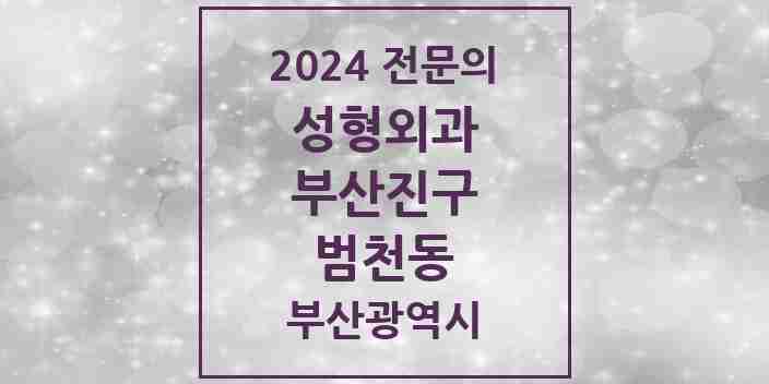 2024 범천동 성형외과 전문의 의원·병원 모음 4곳 | 부산광역시 부산진구 추천 리스트