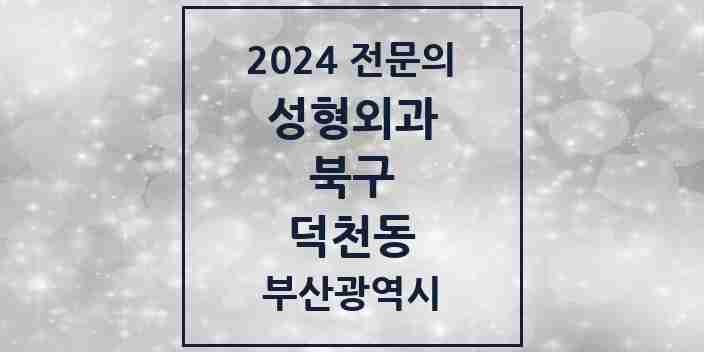 2024 덕천동 성형외과 전문의 의원·병원 모음 2곳 | 부산광역시 북구 추천 리스트