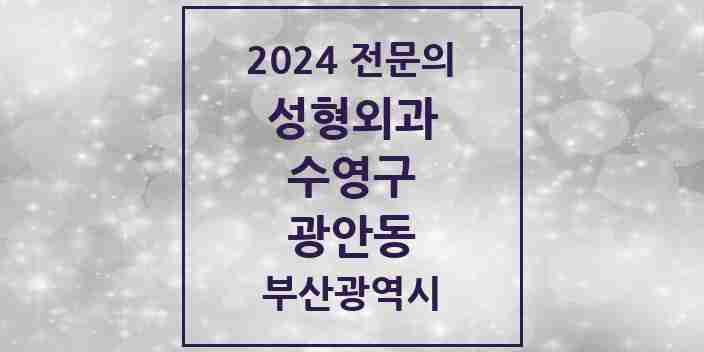 2024 광안동 성형외과 전문의 의원·병원 모음 1곳 | 부산광역시 수영구 추천 리스트