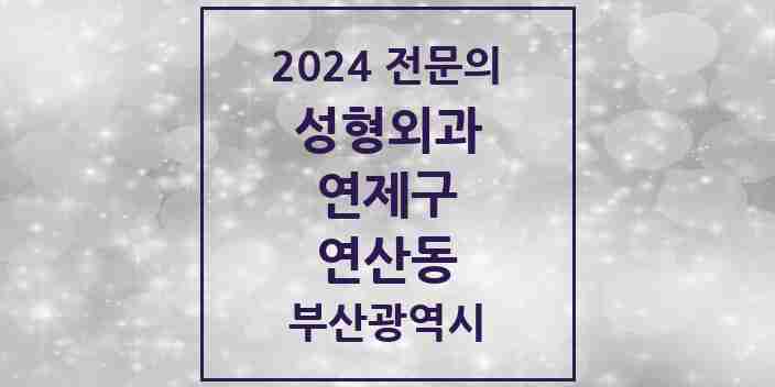 2024 연산동 성형외과 전문의 의원·병원 모음 1곳 | 부산광역시 연제구 추천 리스트