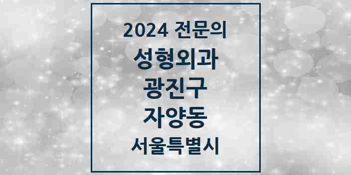 2024 자양동 성형외과 전문의 의원·병원 모음 1곳 | 서울특별시 광진구 추천 리스트