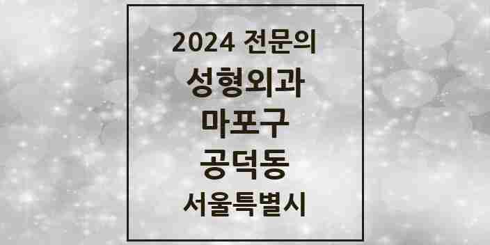 2024 공덕동 성형외과 전문의 의원·병원 모음 | 서울특별시 마포구 리스트