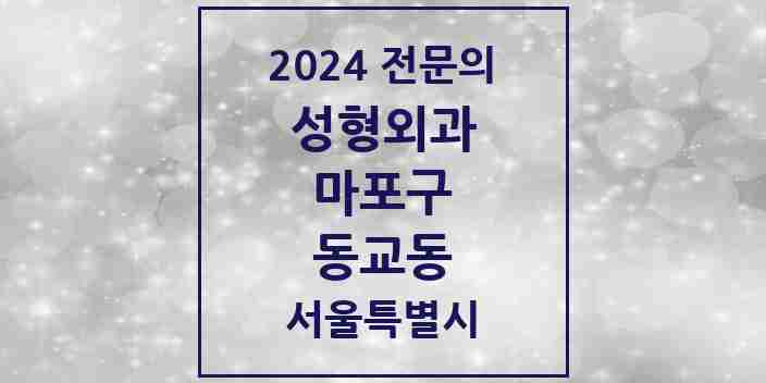 2024 동교동 성형외과 전문의 의원·병원 모음 | 서울특별시 마포구 리스트