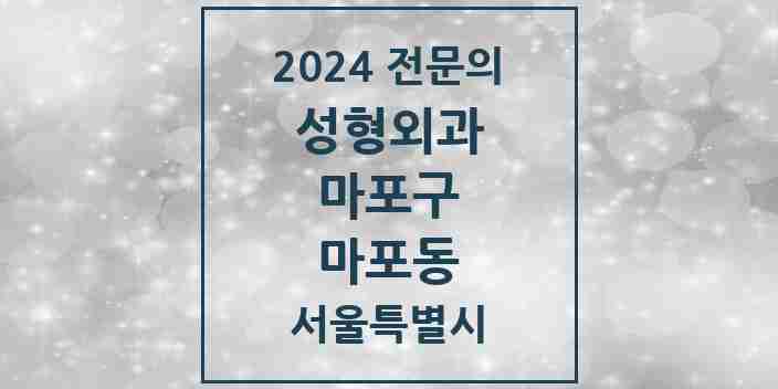 2024 마포동 성형외과 전문의 의원·병원 모음 | 서울특별시 마포구 리스트