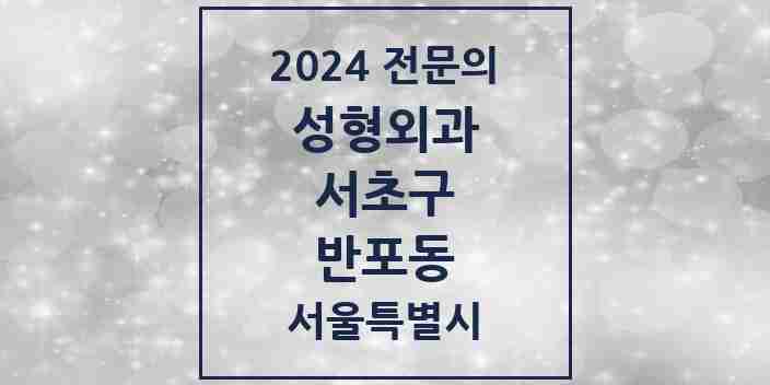 2024 반포동 성형외과 전문의 의원·병원 모음 | 서울특별시 서초구 리스트