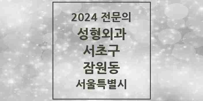 2024 잠원동 성형외과 전문의 의원·병원 모음 | 서울특별시 서초구 리스트