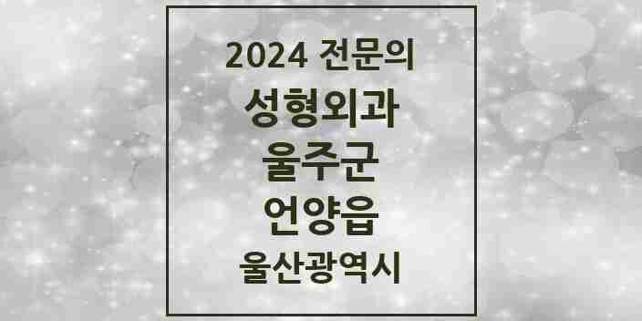 2024 언양읍 성형외과 전문의 의원·병원 모음 | 울산광역시 울주군 리스트