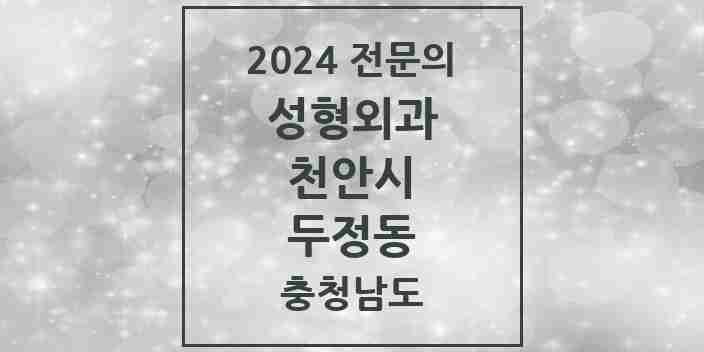 2024 두정동 성형외과 전문의 의원·병원 모음 1곳 | 충청남도 천안시 추천 리스트