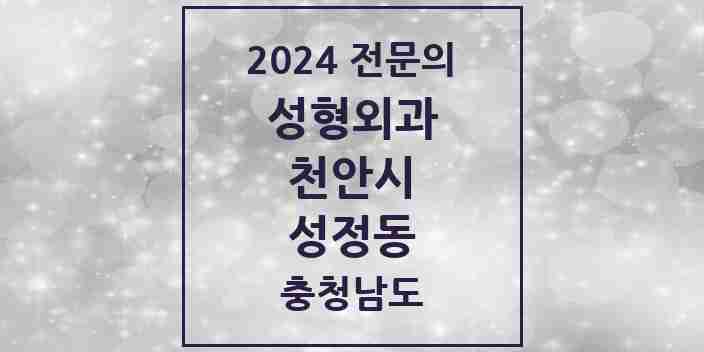 2024 성정동 성형외과 전문의 의원·병원 모음 2곳 | 충청남도 천안시 추천 리스트