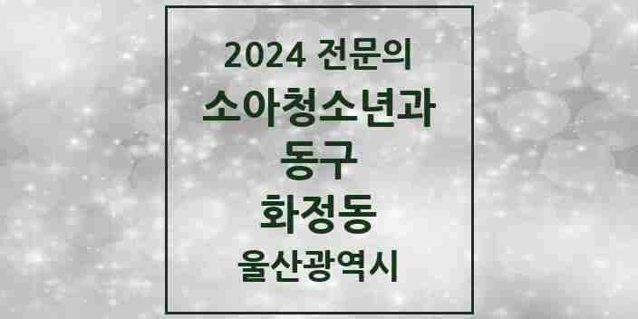 2024 화정동 소아청소년과(소아과) 전문의 의원·병원 모음 1곳 | 울산광역시 동구 추천 리스트