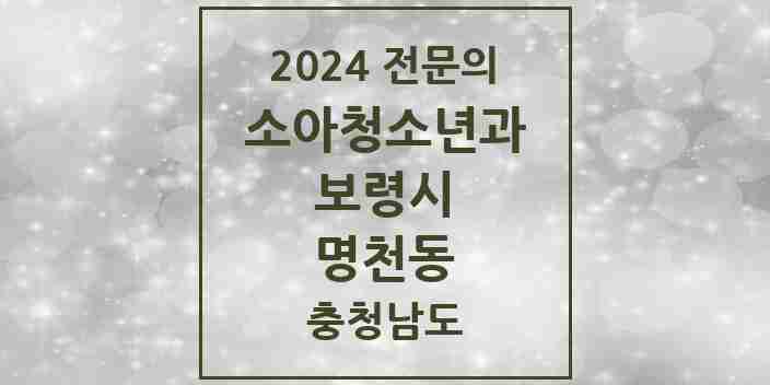 2024 명천동 소아청소년과(소아과) 전문의 의원·병원 모음 | 충청남도 보령시 리스트