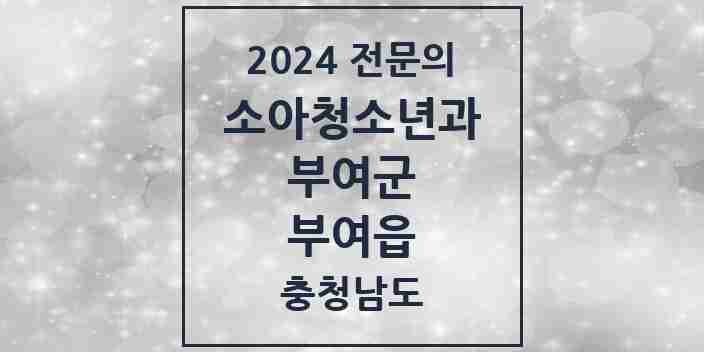 2024 부여읍 소아청소년과(소아과) 전문의 의원·병원 모음 | 충청남도 부여군 리스트